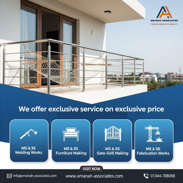 আপনি কি আপনার বাড়ি, অফিস কিংবা প্রতিষ্ঠানের জন্য আধুনিক এবং টেকসই মেটাল সলিউশন খুঁজছেন?